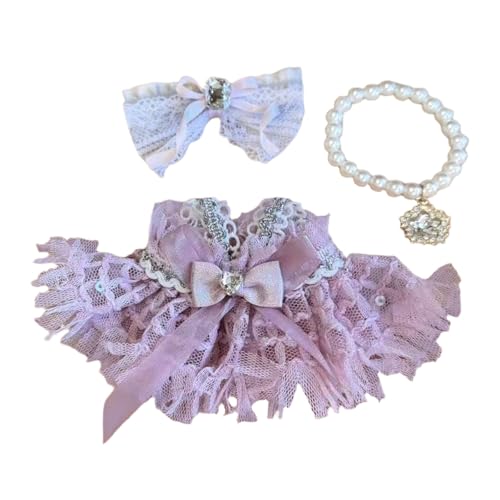 Puppenkleid Kleid, Puppenkleidung für Mädchen ab 3 Jahren, weicher Stoff, Spieloutfit, Kostümzubehör für alle Anlässe Puppenkleid ( G, A) von Generisch