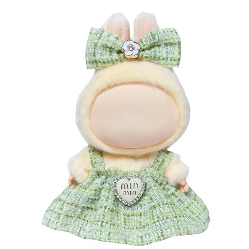 Puppenkleider-Set, 17 cm, hellgrünes Premium-Kleid mit passendem Zubehör, Ersatzoutfit für Plüschpuppen (keine Puppe enthalten) von Generisch