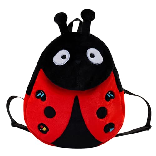 Puppenkleidung 43 cm Set Rucksack für Jungen Mädchen Leichter Rucksack für tägliche Reisen Verstellbare Träger Vorschulreisen Wandern Camping Puppenhaus Zubehör(Red, 40cmX35cm) von Generisch