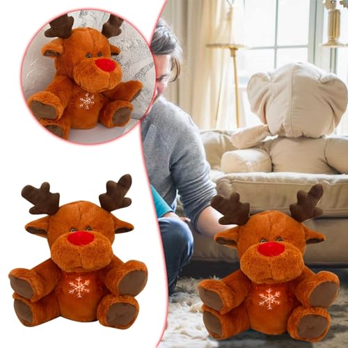 Puppenkleidung 43 cm Weihnachts-Atmungslicht mit Vier Geschwindigkeiten, beruhigendes Schlafgeräusch, Mond-Atmung, süßes Spielzeug, Musik beruhigt das Baby beim Einschlafen, (Orange, One Size) von Generisch