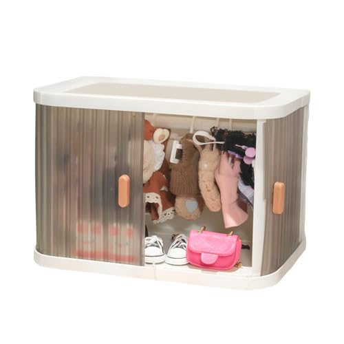 Puppenkleidung Aufbewahrung - Cartoon Doll Kleidungsschrank | Plüschspielzeug Kostüm Organizer für Ausstellungsschrank Sammler Enthusiasten Kinderzimmer Schlafzimmer Spielzimmer Heimtisch Puppenkleidung Aufbewahrung - Cartoon Doll Kleidungsschrank | Plüschspielzeug Kostüm Organizer für Ausstellungsschrank Sammler Enthusiasten Kinderzimmer Schlafzimmer Spielzimmer Heimtisch von Generisch