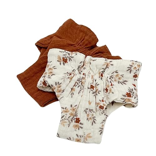 Puppenkleidung aus Musselin, 100% Bio-Baumwolle, 2 Baumwollwindeln für Puppen und Plüschtiere von 34-38 cm, Muster Zimt und ZimtwiesePerfekt für die Kleinsten Puppenkleidung aus Musselin, 100% Bio-Baumwolle, 2 Baumwollwindeln für Puppen und Plüschtiere von 34-38 cm, Muster Zimt und ZimtwiesePerfekt für die Kleinsten von Generisch
