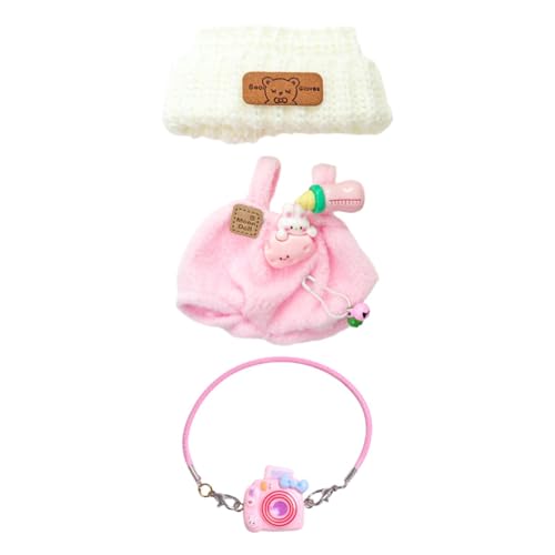 Puppenkleidungsset für Labubu, niedliches handgefertigtes Häkelkleidungsoutfit mit Zubehör, Mini-Huttasche, Pulloverflasche, Plüschgeschenke für 17 cm Labubus, Puppensammler, Mädchen, Jungen Puppenkleidungsset für Labubu, niedliches handgefertigtes Häkelkleidungsoutfit mit Zubehör, Mini-Huttasche, Pulloverflasche, Plüschgeschenke für 17 cm Labubus, Puppensammler, Mädchen, Jungen von Generisch
