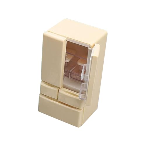 Puppenkühlschrank, Puppenkühlschrank, 1:12 Kreative Doppeltür Fridge Treppe | Machen Sie die Szene der Spielküche, Puppenhaus Zubehör für die Dekoration von Generisch