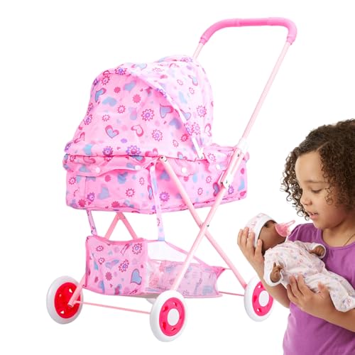 Puppenwagen Für Babypuppen | Puppen-Zubehör Hochstuhl - Stabiles Rollenspiel-Kinderwagen Für Spielzeit & Kindertag Puppenwagen Für Babypuppen | Puppen-Zubehör Hochstuhl - Stabiles Rollenspiel-Kinderwagen Für Spielzeit & Kindertag von Generisch