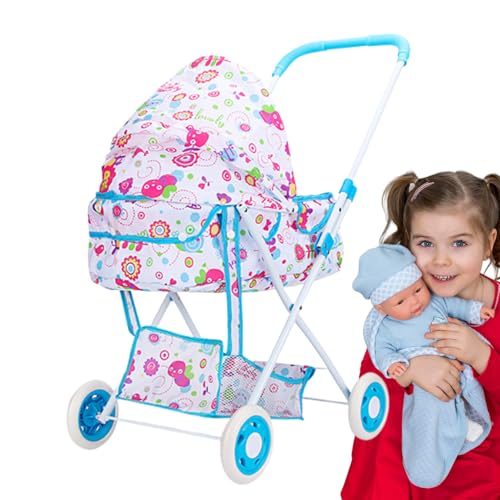 Puppenwagen Für Babypuppen - Puppenspielwagen Zubehör Für Mädchen | Hochfester Realistischer Rollenspielwagen Mit Großzügigem Stauraum Für Kindergeburtstag Und Festtage Puppenwagen Für Babypuppen - Puppenspielwagen Zubehör Für Mädchen | Hochfester Realistischer Rollenspielwagen Mit Großzügigem Stauraum Für Kindergeburtstag Und Festtage von Generisch