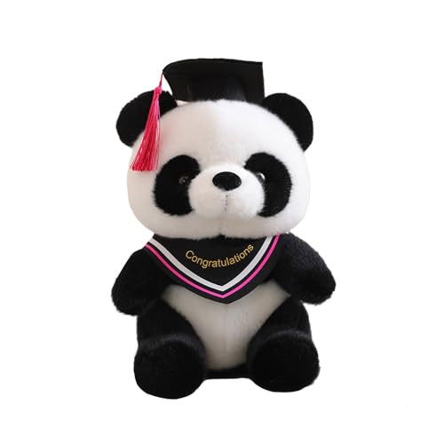 Puppenwagen Holz Abschluss-, Plüschtier, Geschenk, Doktor-Schal, Panda-Puppe, Schal, Panda-Plüschtier, Abschlussgeschenk, Dekoration für die Abschlusssaison Puppenhaus Holz (A) von Generisch
