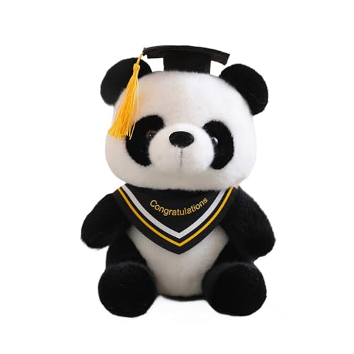 Puppenwagen Holz Abschluss-Denkmal, Plüschtier, Geschenk, Doktor-Schal, Panda-Puppe, Schal, Panda-Plüschtier, Abschlussgeschenk, Dekoration für die Abschlusssaison Puppenzubehör Junge (Yellow, A) von Generisch