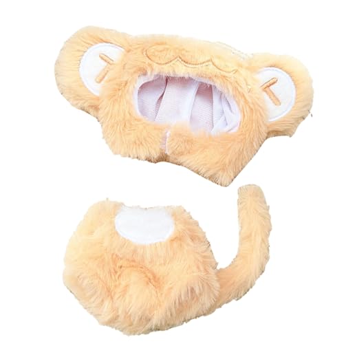 Puppenwagen Puppenkleidungs-Outfit mit Affenmotiv für 17 cm große Puppen, Spielkleidung weichem Stoff, süßes Anziehkostüm, Zubehör für Kinder Mädchen, Rollenspiele für drinnen (Yellow, 16X6cm) von Generisch