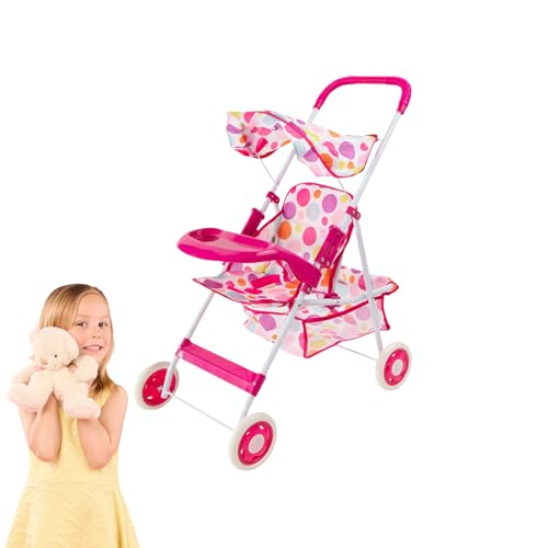 Puppenwagen – Tragbarer Kinderwagen, Babytrage-Schiebespielzeug | Verstellbares, leichtes Design für Rollenspiele mit Kleinkindern, zusammenklappbarer Lauflernwagen für drinnen und draußen und fantasi Puppenwagen – Tragbarer Kinderwagen, Babytrage-Schiebespielzeug | Verstellbares, leichtes Design für Rollenspiele mit Kleinkindern, zusammenklappbarer Lauflernwagen für drinnen und draußen und fantasi von Generisch