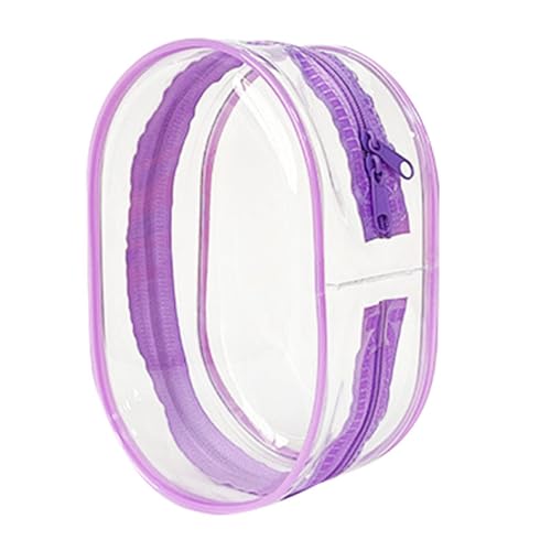 Puppenzubehör Junge 17,2 cm Baby-Aufbewahrungstasche PVC, verdickt, hohe Transparenz, Babytasche, niedlich, Baby-Gehschutz, Hängetasche, transparent Puppenzubehör Set (Purple, 17.2cm) von Generisch