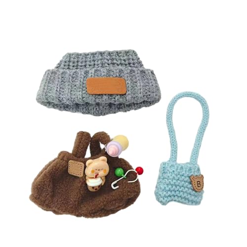 Puppenzubehör Kleidung für Puppen (Keine Puppe) Handgemachte Kleidung für Puppen Outfits für 17cm Sammlerstücke Stilvolle Mode für den Urlaub Puppenbett Doppelstockbett (Brown, 10cm) von Generisch