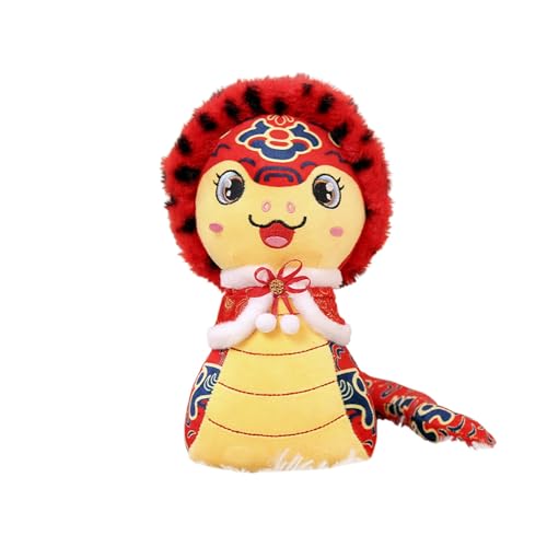 Puppenzubehör Set Chinesisches Cape Baby Spielzeug Tierkreis Figur des Jahres der Maskottchen Festliche Puppe Puppenbett Holz (Red, 35cm) von Generisch