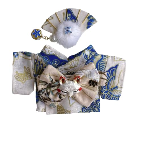 Puppenzubehör Set Kleidung für Puppen, Bunte Kimono-Kleidungssets, geeignet für 17 cm Puppenkleidungszubehör (Kleidung ohne Puppe), Kleidungsoutfit, stilvolle Mode für Puppenwagen (C, 10x15x1 cm) von Generisch