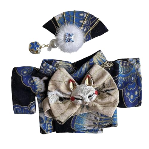Puppenzubehör Set Kleidung für Puppen, Bunte Kimono-Kleidungssets, geeignet für 17 cm Puppenkleidungszubehör (Kleidung ohne Puppe), Kleidungsoutfit, stilvolle Mode für Puppenwagen (D, 10x15x1 cm) von Generisch