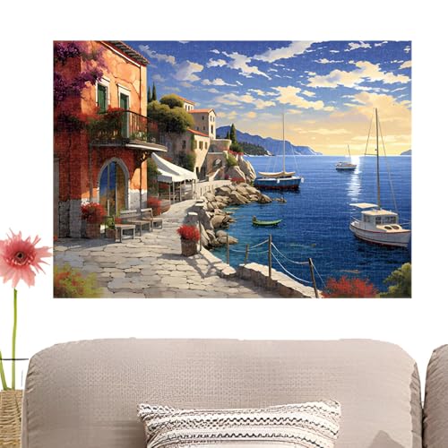 Puzzle, Weihnachts-Countdown-Kalender für Kinder, Weihnachts-Countdown-Puzzle für Kinder, natürliche Hafenlandschaft, 6 Boxen für Teenager und Erwachsene von Generisch