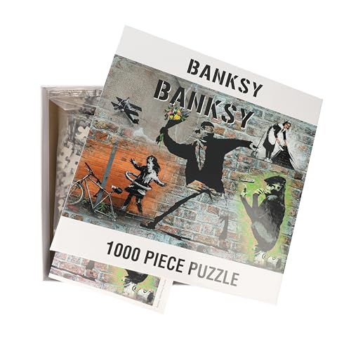 Puzzle 1000 Teile, Banksy Puzzle (Flower Thrower) von Generisch