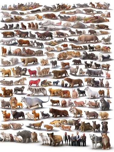 Puzzle 1000 Teile Erwachsene, Klassische Puzzles, Illustrationen zur Tierwelt – Nashörner, Wale, Tiger, Löwen usw, Farbenfrohes Legespiel, Geschicklichkeitsspiel für die ganze Familie (G, 1500 PCS) von Generisch