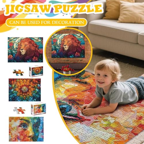 Puzzle 1000 Teile - Puzzles für Erwachsene Soft Touch, Tight Fit, Vivid Colors Kunst-Puzzles für anspruchsvolle Familienaktivitäten, buntes Bastelpuzzle für Heimdekoration Puzzlegröße 50 x 70cm (B) von Generisch