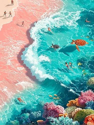 Puzzle 1500 Teile Erwachsene, Strand-Serien, Klassische Puzzles, Pädagogisches Spiel Herausforderung Spielzeug, Puzzlespiele für Die Ganze Familie(1500PCS) von Generisch