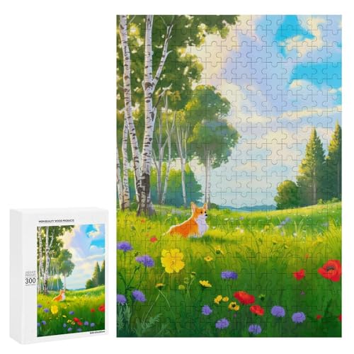 Puzzle A Cute Corgi Sitzend auf einer bunten Wiese 300.500 Teile Holzpuzzle Klassisches Holzpuzzle für Erwachsene Puzzle A Cute Corgi Sitzend auf einer bunten Wiese 300.500 Teile Holzpuzzle Klassisches Holzpuzzle für Erwachsene von Generisch
