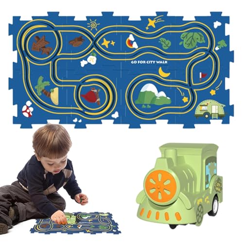 Puzzle-Autobahn-Set,Puzzle-Racer-Kinder-Autobahn-Set - Puzzle-Brett-Lernspiele Rennstrecke,Cartoon-Lernspielzeug, Feinmotorik-Autobahn, Puzzle-Bahn für Kinder ab 3 Jahren Puzzle-Autobahn-Set,Puzzle-Racer-Kinder-Autobahn-Set - Puzzle-Brett-Lernspiele Rennstrecke,Cartoon-Lernspielzeug, Feinmotorik-Autobahn, Puzzle-Bahn für Kinder ab 3 Jahren von Generisch