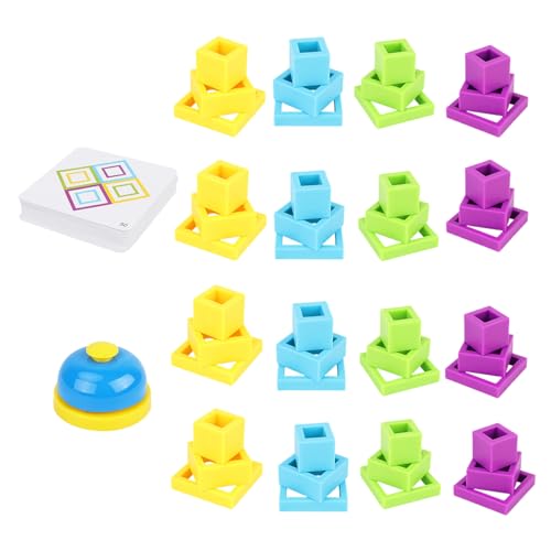 Puzzle Bausteine | Stapel Puzzle für Vorschulkinder Bauspielzeug - Pädagogischer Spaß Eltern und Kinder Interaktionsspiel für und Mädchen zu Festen wie Kindertag, Geburtstag von Generisch