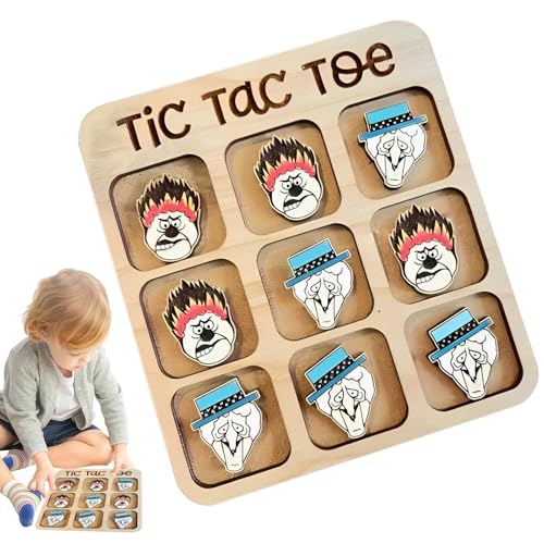 Puzzle Board Game, Wooden Family, Classic Strategy Game, Interactive Fun Kids & Adults, Decorative Tabletop Set, Brain-Boosting Entertainment for Home & Parties von Generisch