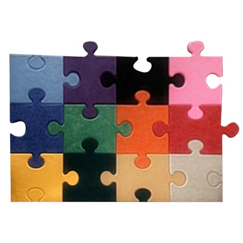 Puzzle-Bodenmatte, 12-teiliger 3D Regenbogen Spielteppich aus Filz für Babys, Dekorative Bodenfliesen Deko für Schlafzimmer Spielzimmer Kinderzimmer Krabbeldecke Kleinkind Baby Spielbereich von Generisch