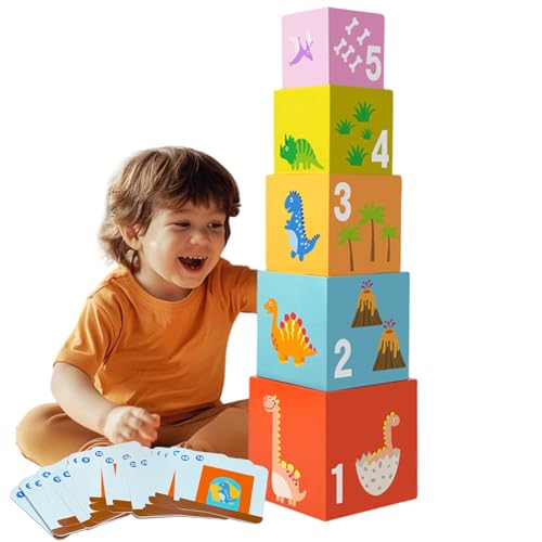 Puzzle-Box für Kinder, Form-Matching-Spiel, 3D-Puzzle-Bausteine ​​, Spielzeug für Feinmotorik, Farbanpassungsspiel für Kleinkinder, Sortierspielzeug, Bauset für Jungen und Mädchen von Generisch