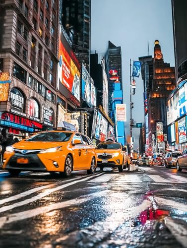 Puzzle Erwachsene 1000 Teile, Nächtliche Straßenszene in der Stadt, Klassische Puzzles, Pädagogisches Spiel Herausforderung Spielzeug, Puzzlespiele für Die Ganze Familie(1000PCS) von Generisch