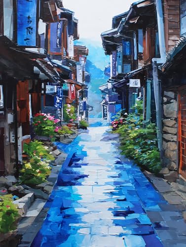 Puzzle Erwachsene 1000 Teile, Straße in Einer Kleinstadt, Klassische Puzzles, Pädagogisches Spiel Herausforderung Spielzeug, Puzzlespiele für Die Ganze Familie(1000PCS) von Generisch