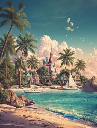 Puzzle Erwachsene 500 Teile, Strand Szenerie, Klassische Puzzles, Pädagogisches Spiel Herausforderung Spielzeug, Puzzlespiele für Die Ganze Familie(500PCS) von Generisch