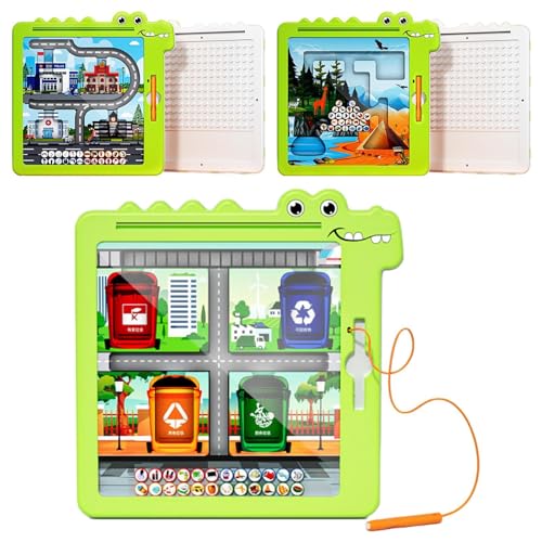 Puzzle-Labyrinth-Spiele, Magnetisches Labyrinth-Brett | Labyrinth-Gehirnspiel, passendes Brett, sensorisches Spielzeug | Hand-Auge-Koordination, pädagogisches Hilfsmittel für Kinder, Mädchen, Vorsch von Generisch