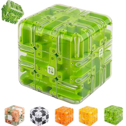 Puzzle Maze Cube,Large Labyrinth 3D Puzzles Maze Cube, Engaging Brain Teaser Toy,High Difficulty Puzzle,Spatial Awareness Brain Training,Perfect Educational Game Gift (Green) von Generisch