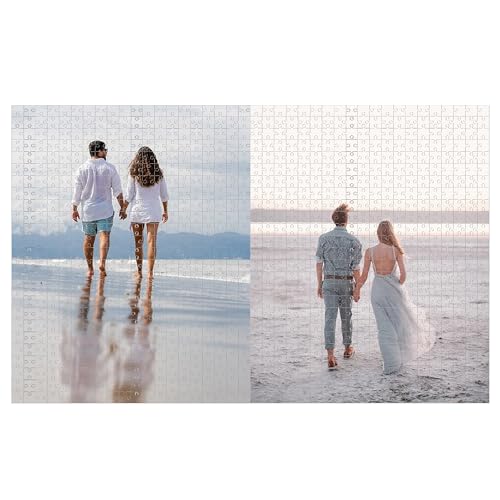 Puzzle Personalisiert,Puzzle Mit Eigenem Foto,Puzzle 1000 Teile,Fotogeschenk Für Jahrestag Geburtstag Weihnachten Valentinstag (2 Bild, 1000pcs) von Generisch
