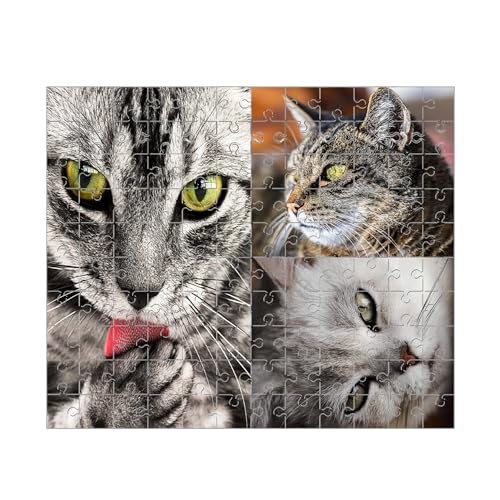 Puzzle Personalisiert,Puzzle Mit Eigenem Foto,Puzzle 1000 Teile,Fotogeschenk Für Jahrestag Geburtstag Weihnachten Valentinstag (3 Bild, 120pcs) von Generisch