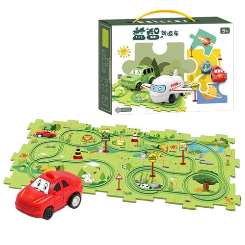 Puzzle Rail Car Set für Kinder - Spielzeug für Rennwagen für Kinder | Farbenfrohes Vorschulspielzeug für Festivals, Jubiläen und Geburtstage Puzzle Rail Car Set für Kinder - Spielzeug für Rennwagen für Kinder | Farbenfrohes Vorschulspielzeug für Festivals, Jubiläen und Geburtstage von Generisch