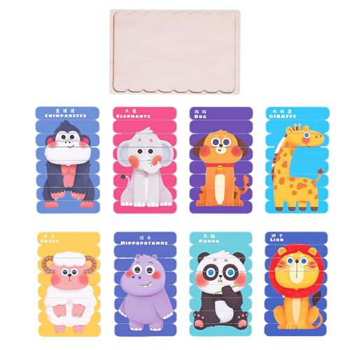Puzzle-Set mit Tiermotiven, Tierstreifenpassungsrätsel,Lustiges passendes Spielzeug - 8X tragbare Roadtrip -Aktivitäten, Feinmotorik -Lernspiel für, Mädchen Puzzle-Set mit Tiermotiven, Tierstreifenpassungsrätsel,Lustiges passendes Spielzeug - 8X tragbare Roadtrip -Aktivitäten, Feinmotorik -Lernspiel für, Mädchen von Generisch