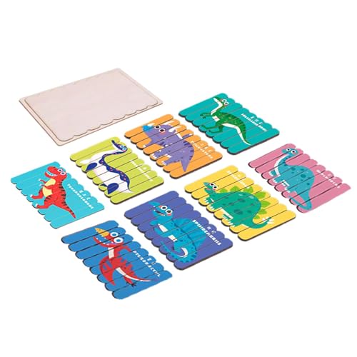 Puzzle-Set mit Tiermotiven, Tierstreifenpassungsrätsel - Buntes passendes Puzzle,8X tragbare Roadtrip -Aktivitäten, Feinmotorik -Lernspiel für, Mädchen Puzzle-Set mit Tiermotiven, Tierstreifenpassungsrätsel - Buntes passendes Puzzle,8X tragbare Roadtrip -Aktivitäten, Feinmotorik -Lernspiel für, Mädchen von Generisch