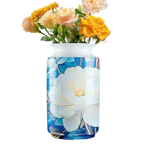 Puzzle Vase 3D – Blumentopf zum Zusammenbauen, künstlerisch, modernes Möbelstück mit präzisen Verbindungsteilen | Lernspiel für Kinder und Erwachsene, kreative Bastelaktivität für Zuhause als Geschenk von Generisch
