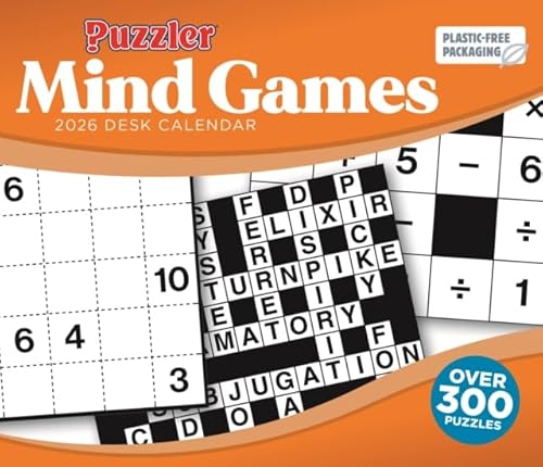 Puzzler Mind Games Tischkalender 2026, über 300 Denksportaufgaben, Kreuzworträtsel, Sudoku, Mathepuzzles, plastikfreie Verpackung Puzzler Mind Games Tischkalender 2026, über 300 Denksportaufgaben, Kreuzworträtsel, Sudoku, Mathepuzzles, plastikfreie Verpackung von Generisch