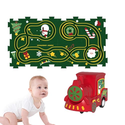 Puzzles und Gleis-Kombination, Puzzlematte „Rail Train“ zusammenbauen - Elektro-Gleiswagen-Set, Gleis-Spielset zusammenbauen | Straßenbau-Schienenwagen, pädagogisches Bauspielzeug für drinnen und zum Puzzles und Gleis-Kombination, Puzzlematte „Rail Train“ zusammenbauen - Elektro-Gleiswagen-Set, Gleis-Spielset zusammenbauen | Straßenbau-Schienenwagen, pädagogisches Bauspielzeug für drinnen und zum von Generisch