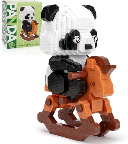 QLT Ideas Panda Klemmbausteine Mini Bausteine，Nicht Kompatibel Mit Lego Tiere 1262 Stück Bauspielzeugsteine für Erwachsene，mädchen ab 12+Jahren. von Generisch