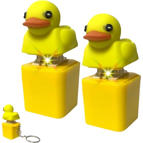Quacking Fidget Toy, Quacking Duck Fidget Toy Keychain, Quacking Duck Keychain Stress Reliever for Men & Women, Squeaky Sensory Toy for Anxiety Relief (1) von Generisch