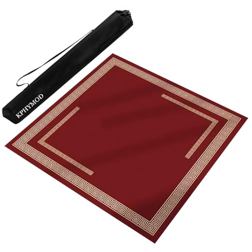 Quadratische Mahjong-Matte mit Tragetasche, rutschfeste Rauschunterdrückung, Tischabdeckung für Poker- und Brettspiele, perfekt für Partys zu Hause, Rot, 95 x 95 cm Quadratische Mahjong-Matte mit Tragetasche, rutschfeste Rauschunterdrückung, Tischabdeckung für Poker- und Brettspiele, perfekt für Partys zu Hause, Rot, 95 x 95 cm von Generisch