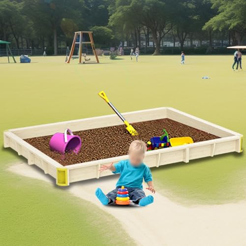 Quadratischer Sandkasten aus Holz mit wasserdichtem und winddichtem Oxford-Stoffbezug, Sandkasten, Spielset, Geschenk für Kinder im Alter von 2 bis 8 Jahren Quadratischer Sandkasten aus Holz mit wasserdichtem und winddichtem Oxford-Stoffbezug, Sandkasten, Spielset, Geschenk für Kinder im Alter von 2 bis 8 Jahren von Generisch
