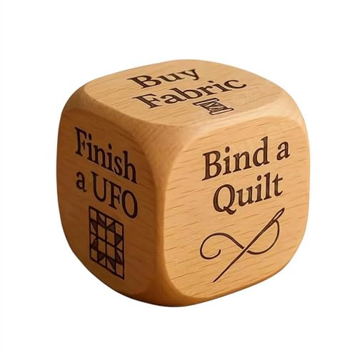 Quilter-Würfel, 2 handgefertigte Entscheidungswürfel aus Holz mit 6 gravierten Nähaufgaben, lustiges handgefertigtes Holzset, Quilt-Enthusiasten und Bastler, einzigartige Geschenkidee für Quilter Quilter-Würfel, 2 handgefertigte Entscheidungswürfel aus Holz mit 6 gravierten Nähaufgaben, lustiges handgefertigtes Holzset, Quilt-Enthusiasten und Bastler, einzigartige Geschenkidee für Quilter von Generisch
