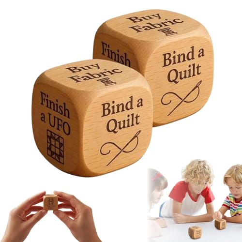 Quilter-Würfel, gravierte Quiltaufgaben, handgefertigtes Massivholz, lustiges Geschenk für Quilter, handgefertigte Holz-Patchwork-Entscheidungswürfel, Näher und DIY-Nähbegeisterte Quilter-Würfel, gravierte Quiltaufgaben, handgefertigtes Massivholz, lustiges Geschenk für Quilter, handgefertigte Holz-Patchwork-Entscheidungswürfel, Näher und DIY-Nähbegeisterte von Generisch