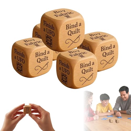 Quilter-Würfel, gravierte Quiltaufgaben, handgefertigtes Massivholz, lustiges Geschenk für Quilter, handgefertigte Holz-Patchwork-Entscheidungswürfel, Näher und DIY-Nähbegeisterte Quilter-Würfel, gravierte Quiltaufgaben, handgefertigtes Massivholz, lustiges Geschenk für Quilter, handgefertigte Holz-Patchwork-Entscheidungswürfel, Näher und DIY-Nähbegeisterte von Generisch